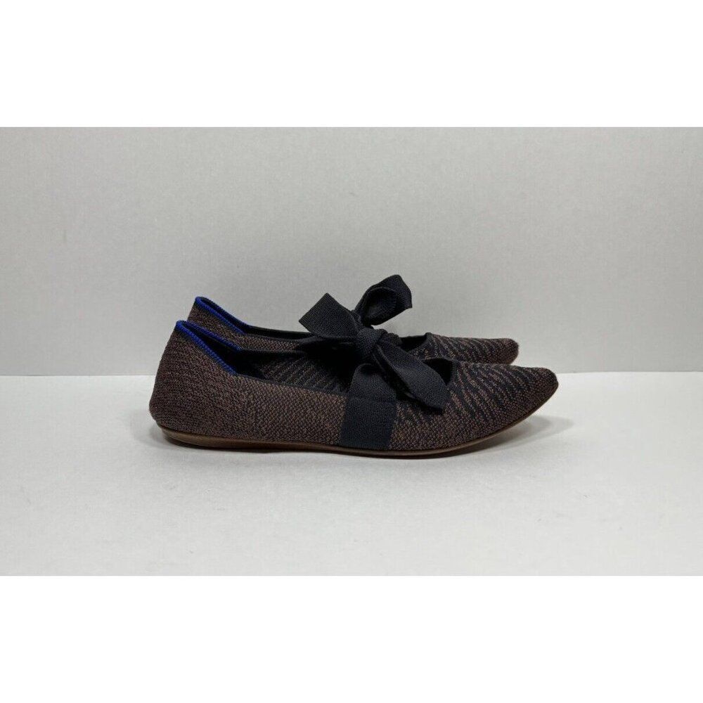 Rothy's Brown and Black Flats with Bow